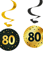 Party Planet 4 Swirls - '80' Golden Celebrations