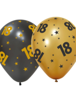 Party Planet 6 Ballonnen 12" '18' Golden Celebrations