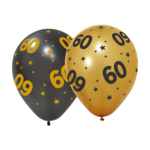 Party Planet 6 Ballonnen 12" '60' Golden Celebrations