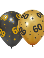 Party Planet 6 Ballonnen 12" '60' Golden Celebrations