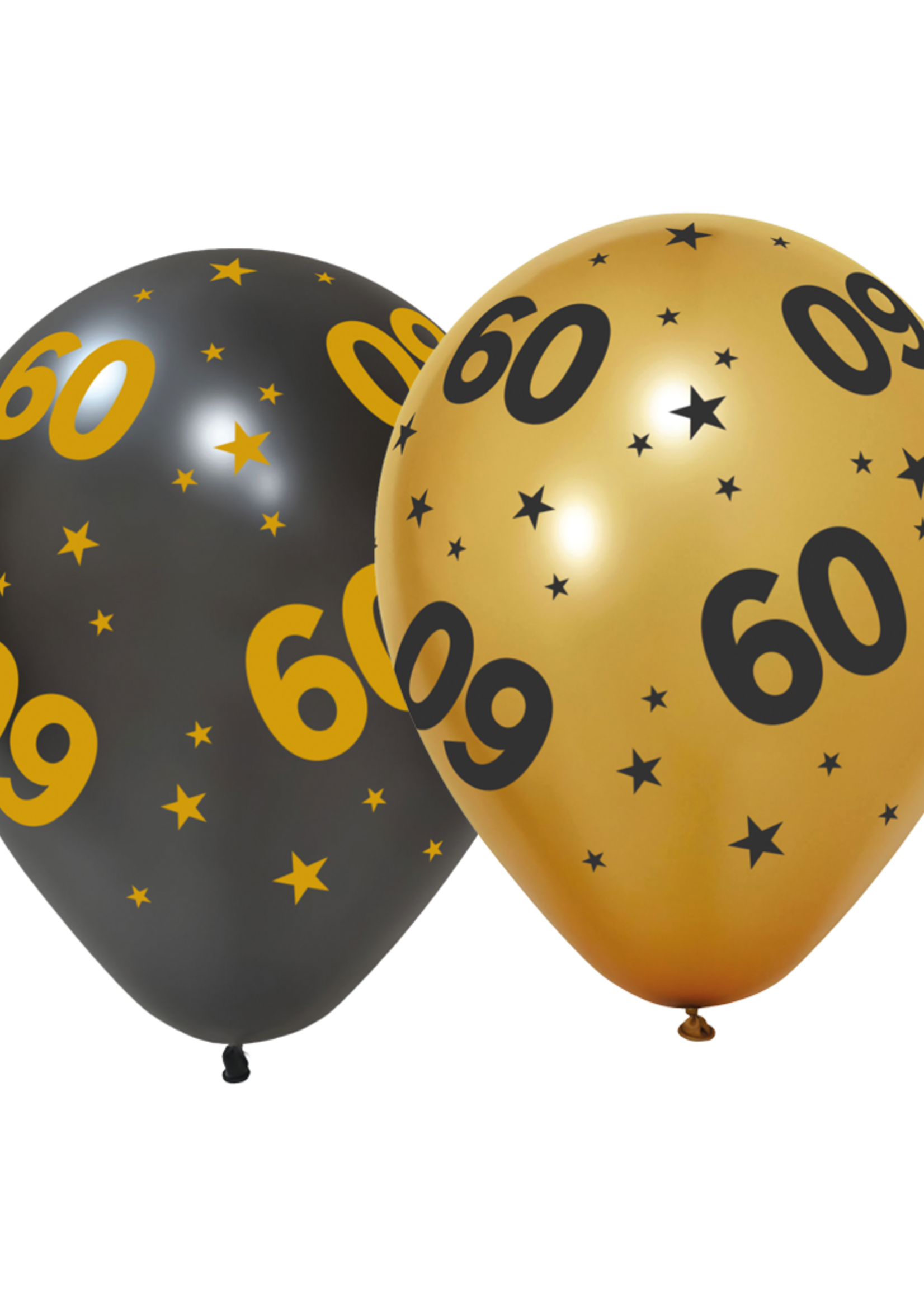 Party Planet 6 Ballonnen 12"'60' Golden Celebrations