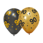 Party Planet 6 Ballonnen 12" '90' Golden Celebrations
