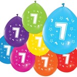 Party Planet 8 Ballonnen 12″ 2-zijdig bedrukt '7'