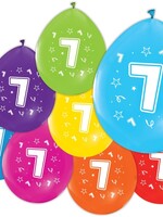 Party Planet 8 Ballonnen 12″ 2-zijdig bedrukt '7'