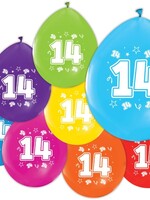 Party Planet 8 Ballonnen 12″ 2-zijdig bedrukt '14'