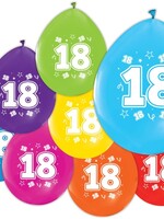 Party Planet 8 Ballonnen 12″ 2-zijdig bedrukt '18'