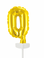 Party Planet Folieballon taarttopper 5″ Nr 0 goud
