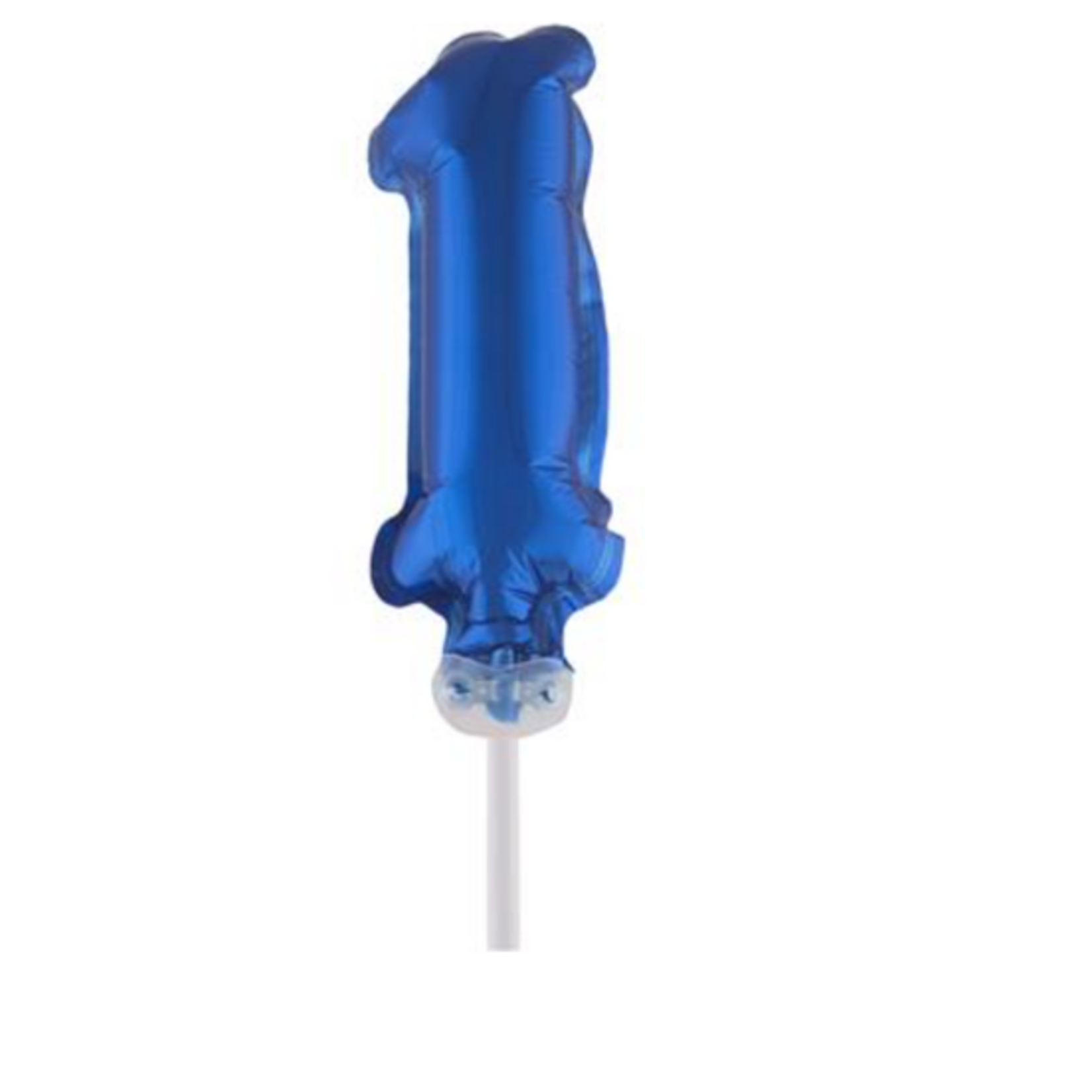 Party Planet Folieballon taarttopper 5″ Nr 1 blauw