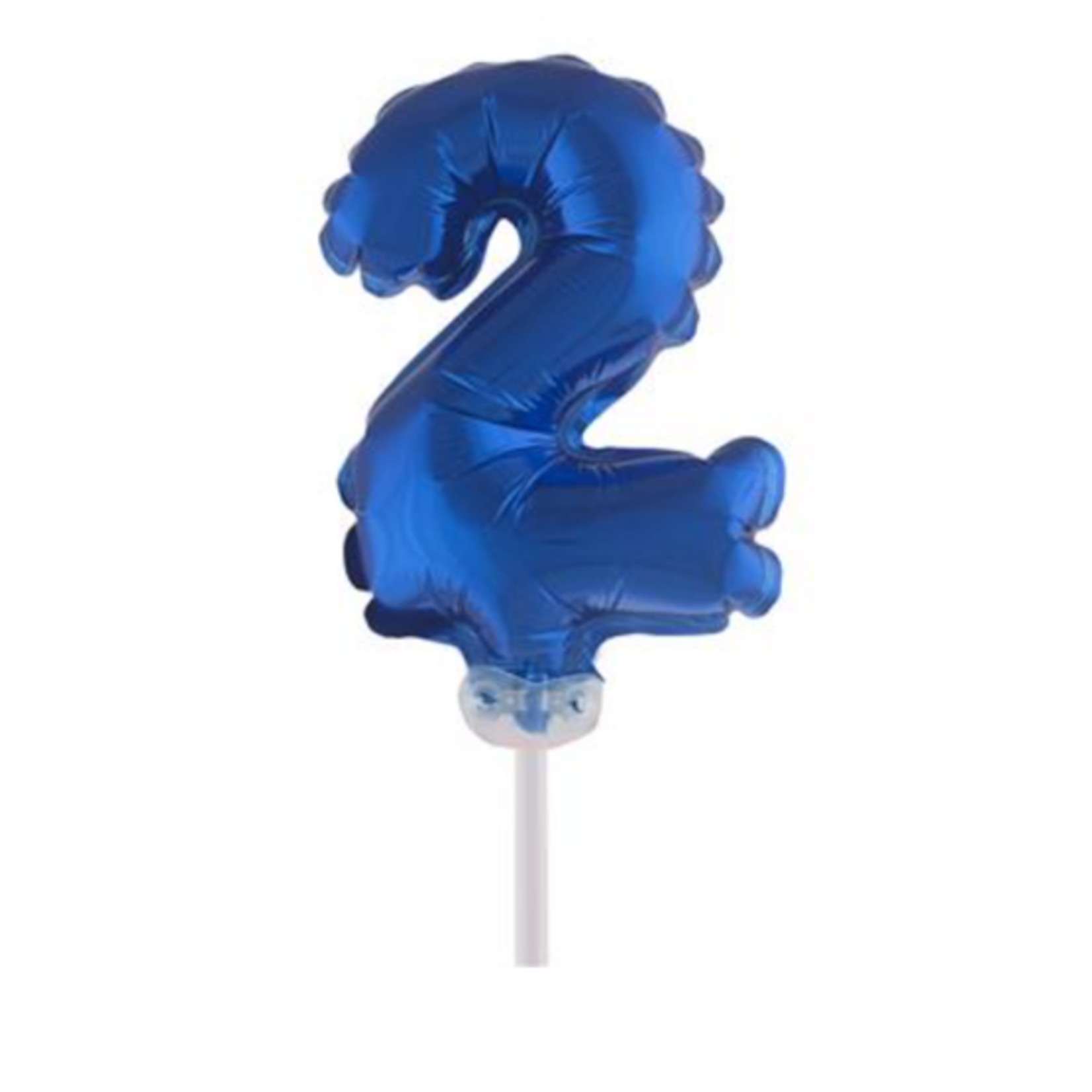 Party Planet Folieballon taarttopper 5″ Nr 2 blauw