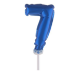 Party Planet Folieballon taarttopper 5″ Nr 7 blauw