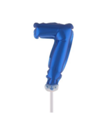 Party Planet Folieballon taarttopper 5″ Nr 7 blauw