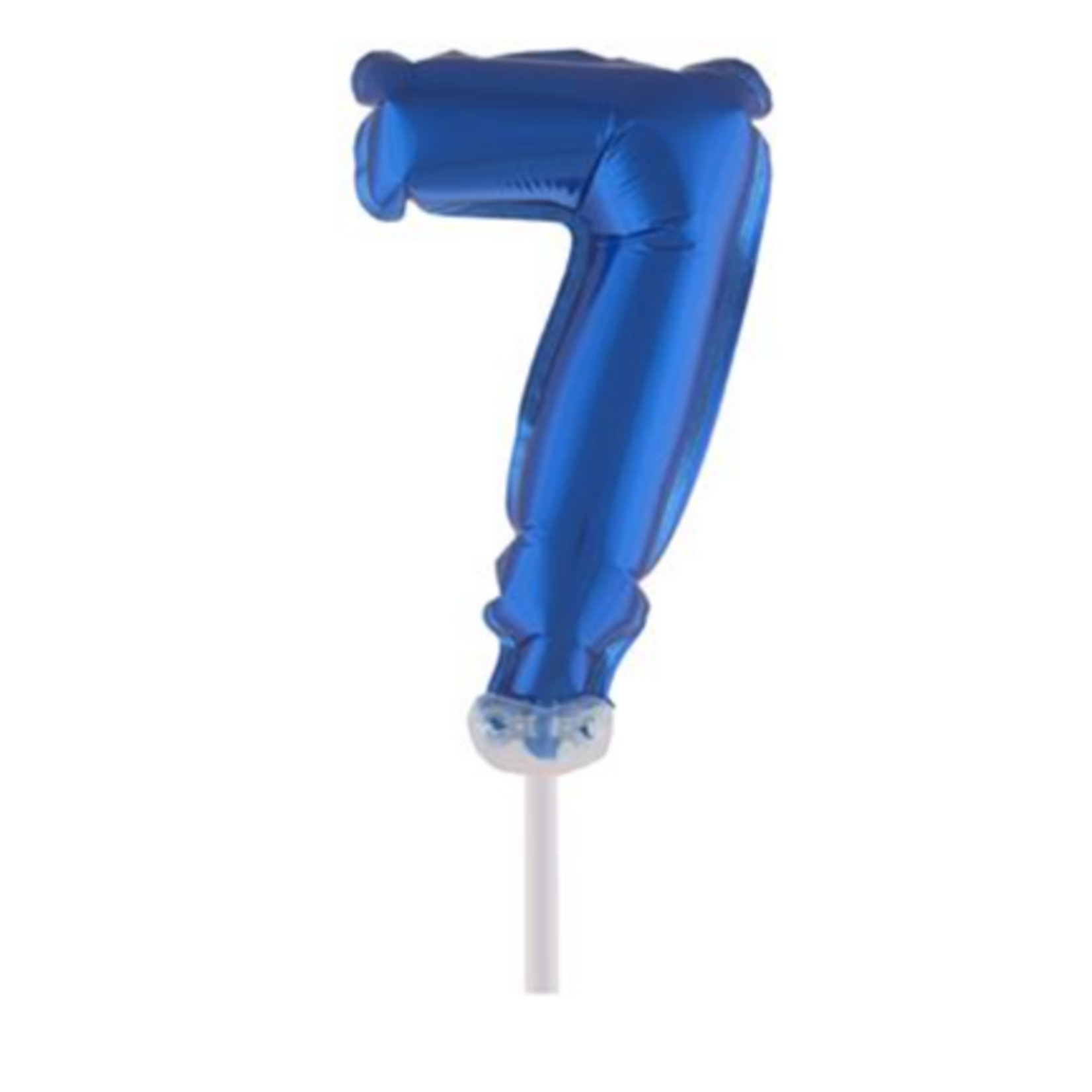 Party Planet Folieballon taarttopper 5″ Nr 7 blauw