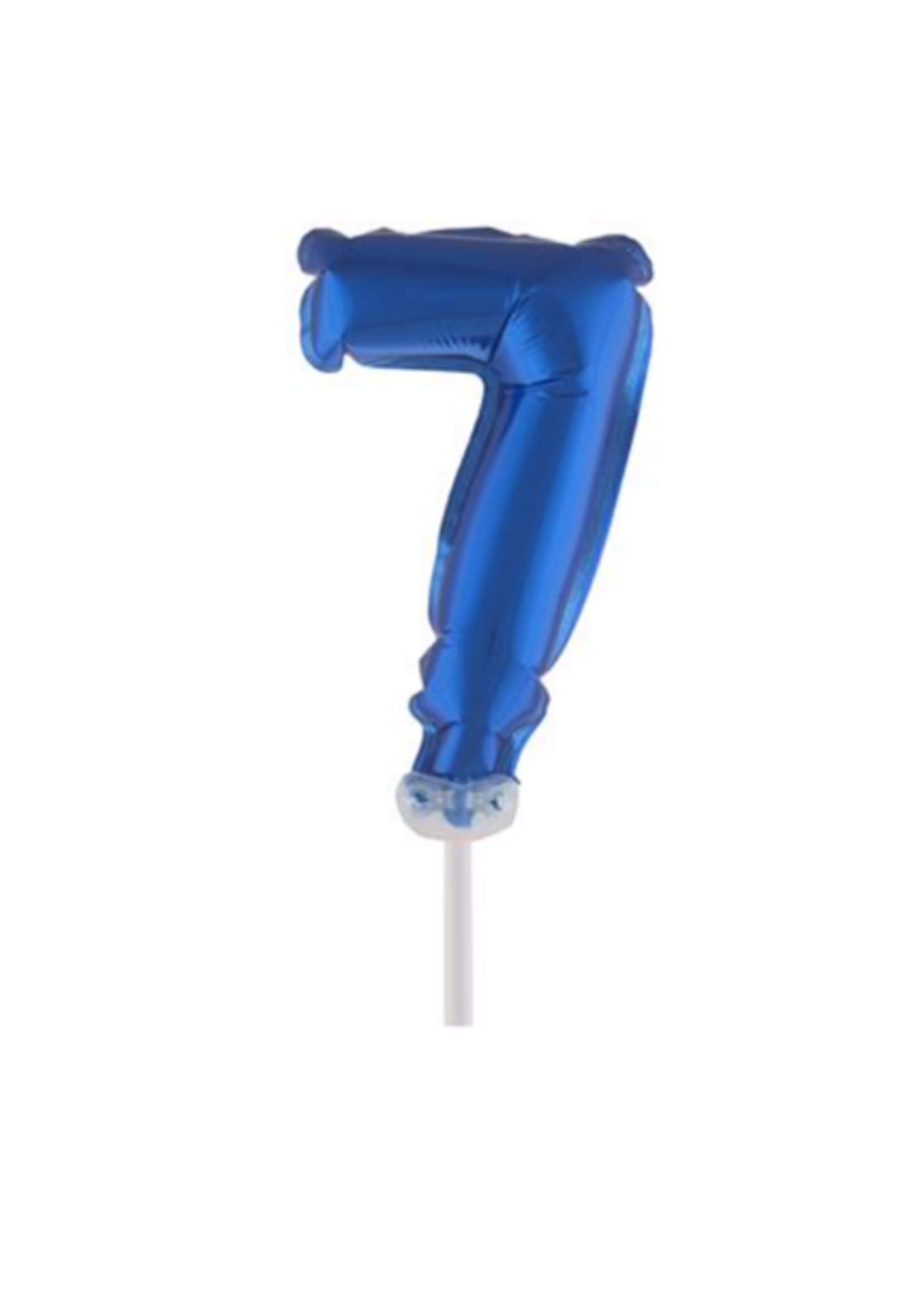 Party Planet Folieballon taarttopper 5″ Nr 7 blauw
