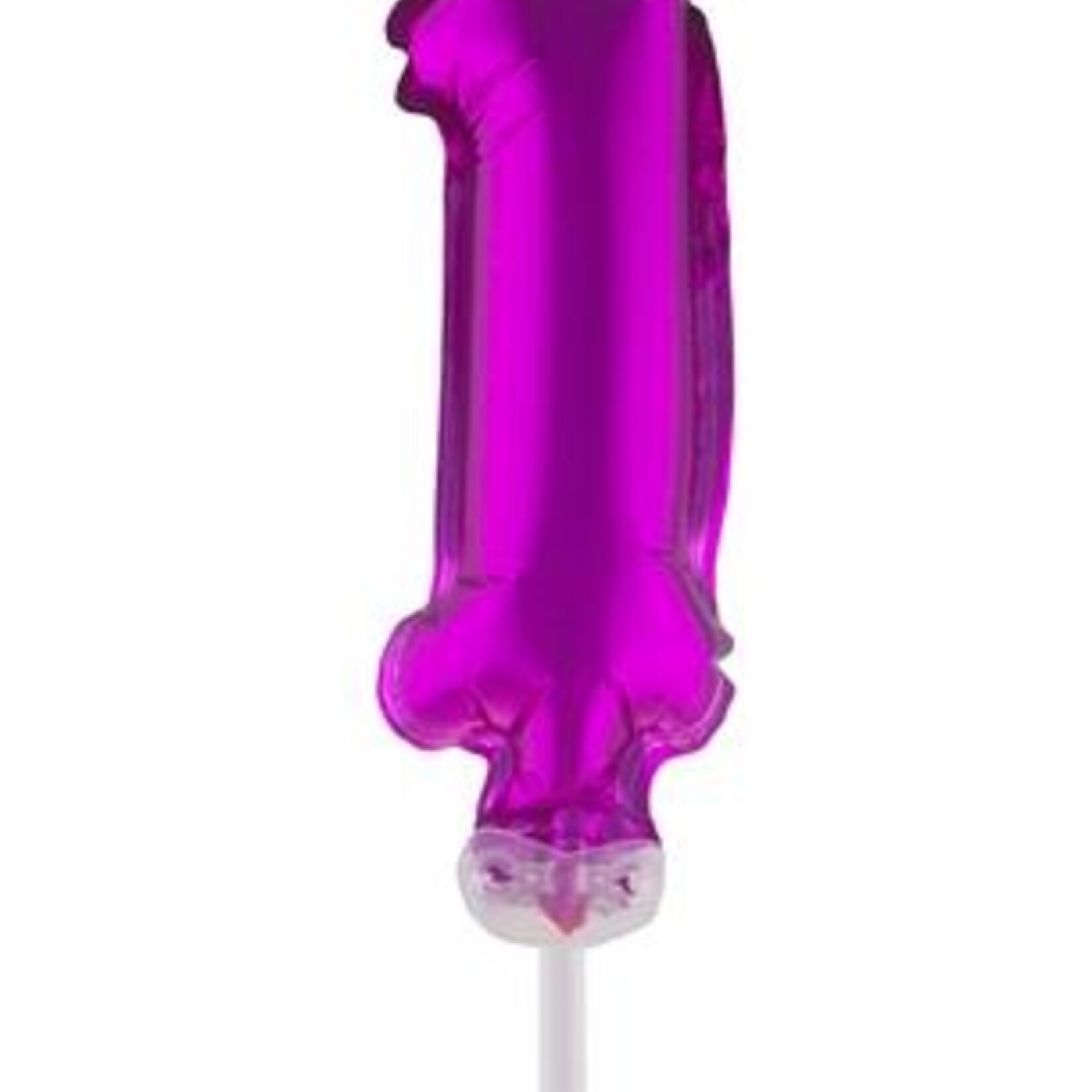 Party Planet Folieballon 5" met stokje cijfer 1 roze