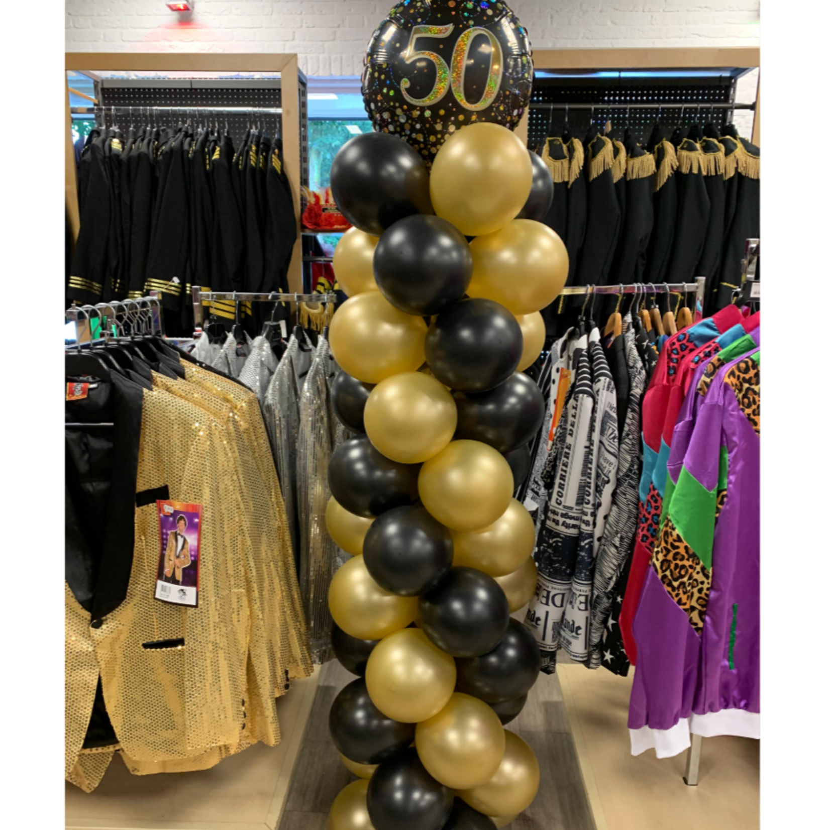 Party Planet Ballonpilaar 11-laags met 18"folieballon