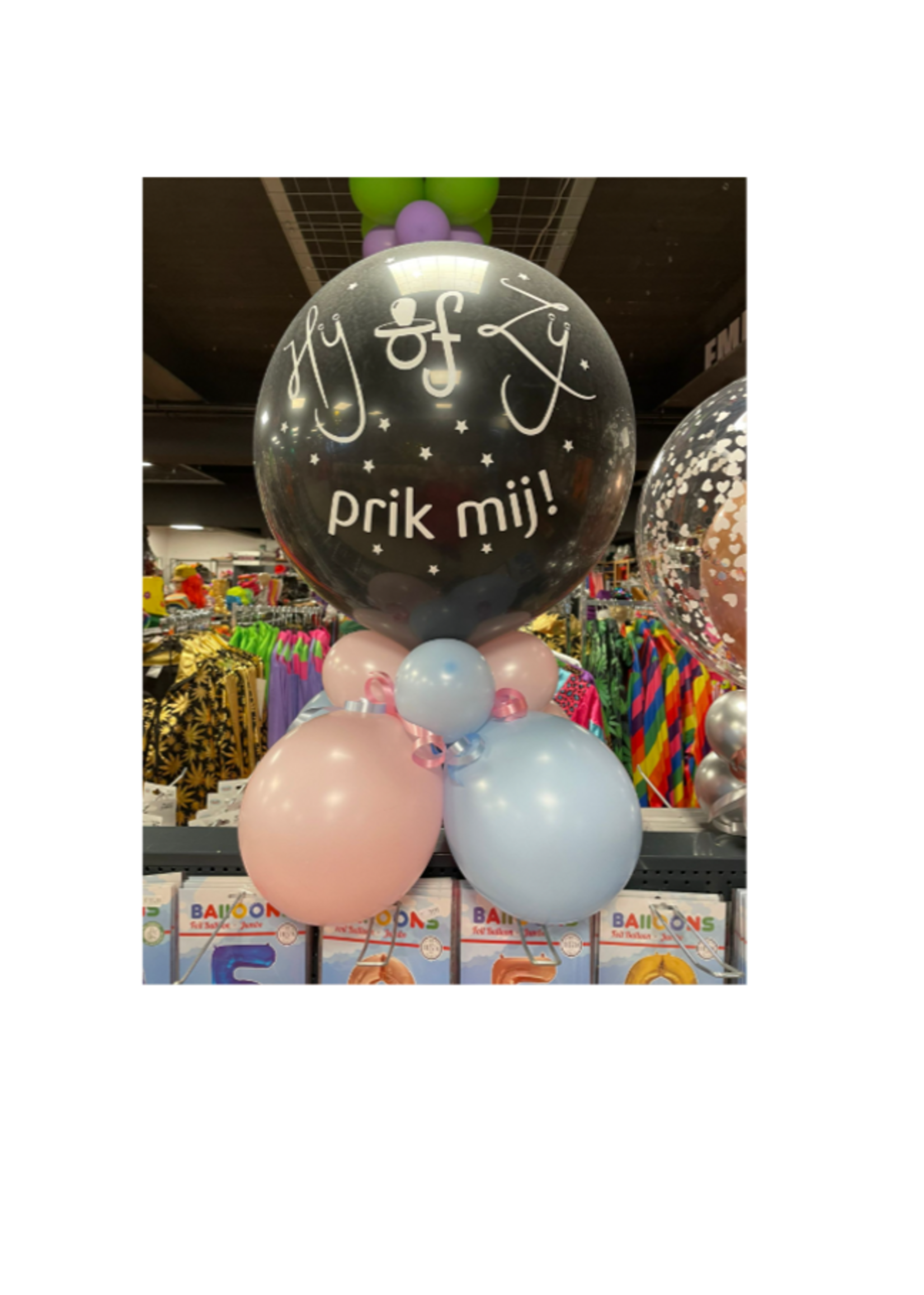 Party Planet Gender reveal '' Hij of Zij Prik mij''