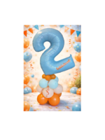 Party Planet Cijferballon met Ballonclusters