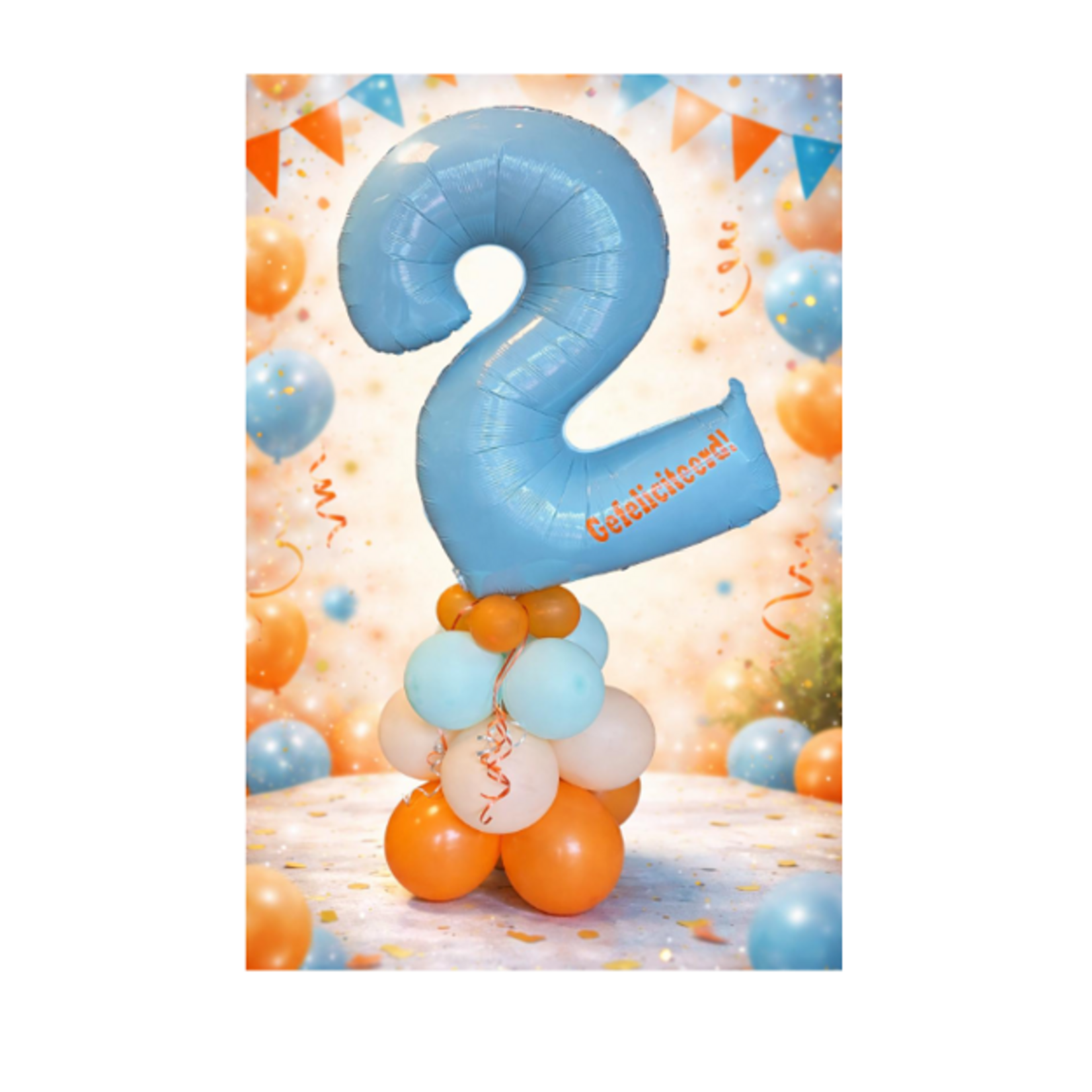 Party Planet Cijferballon met Ballonclusters