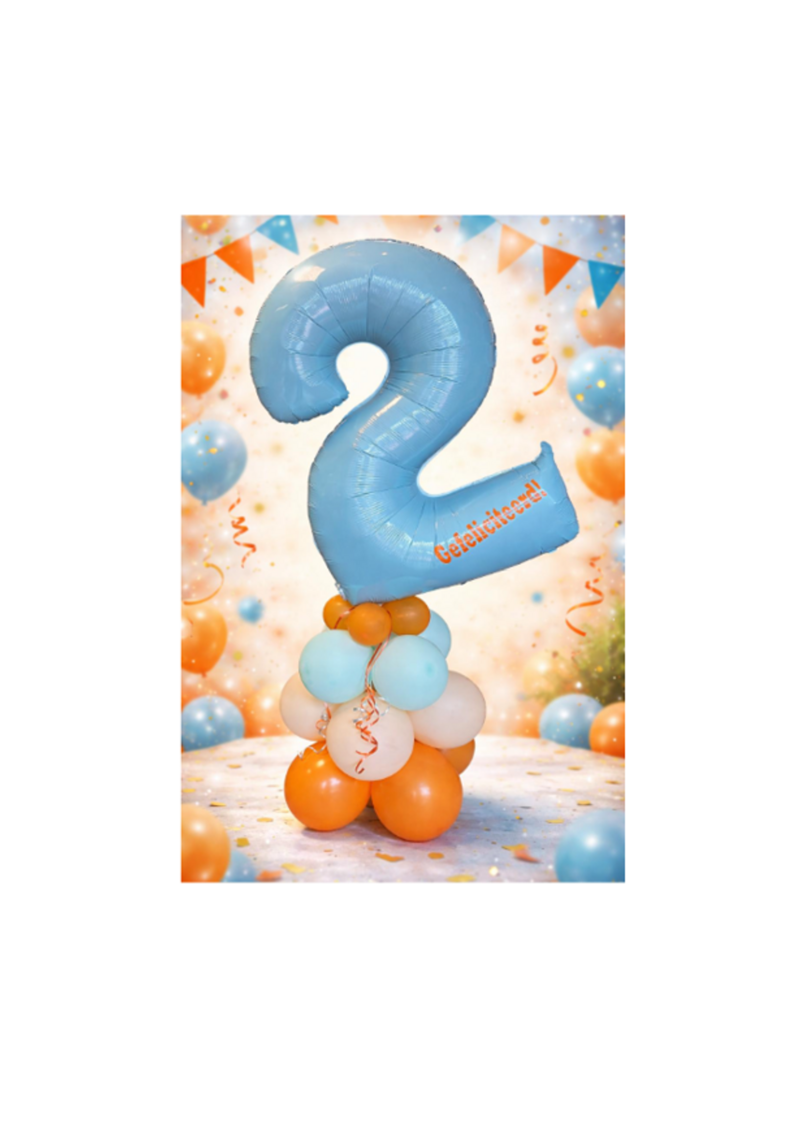 Party Planet Cijferballon met Ballonclusters