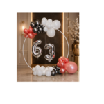 Party Planet Ringdecoratie met 2 folie cijfers
