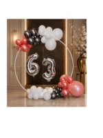 Party Planet Ringdecoratie met 2 folie cijfers