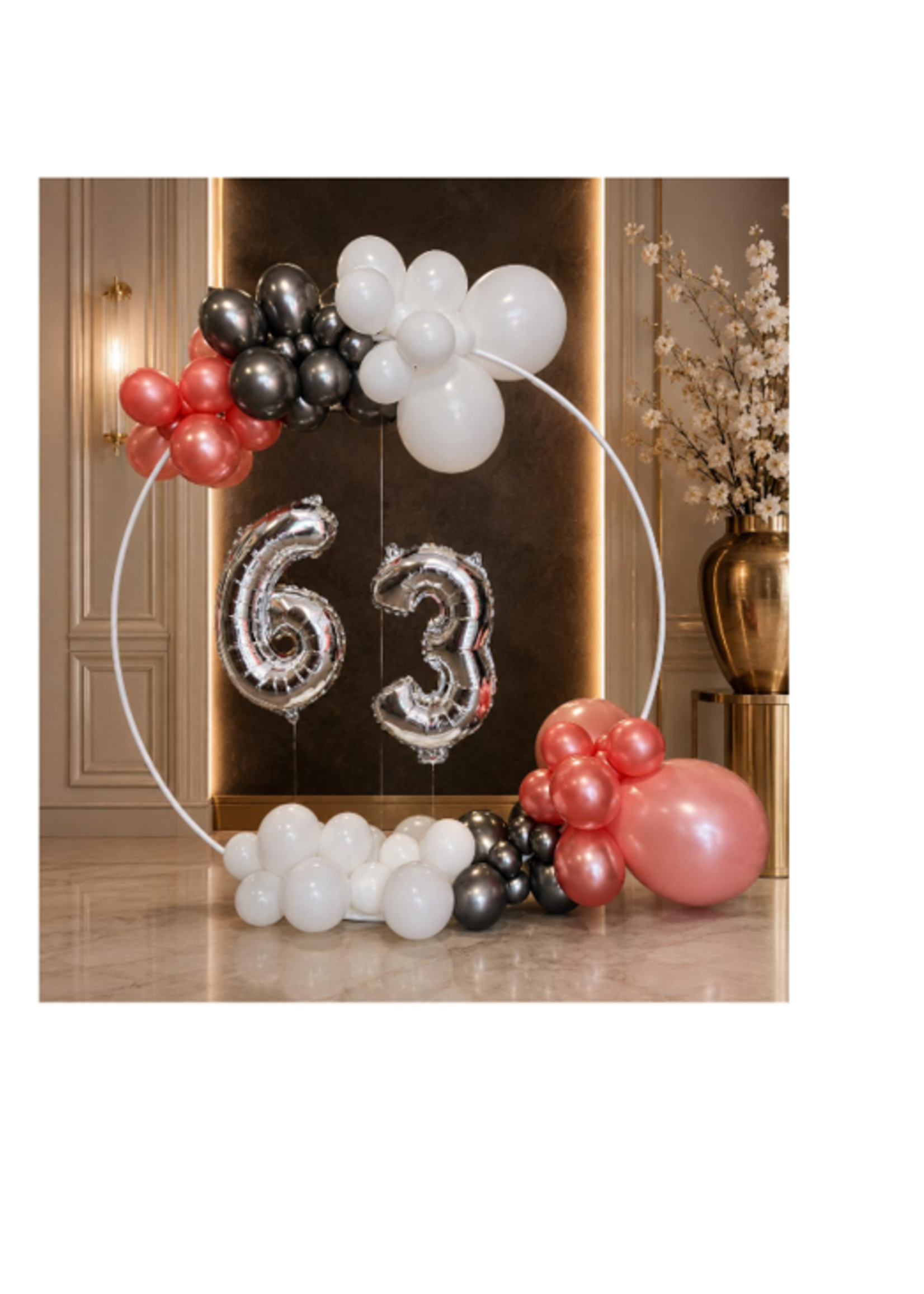 Party Planet Ringdecoratie met 2 folie cijfers