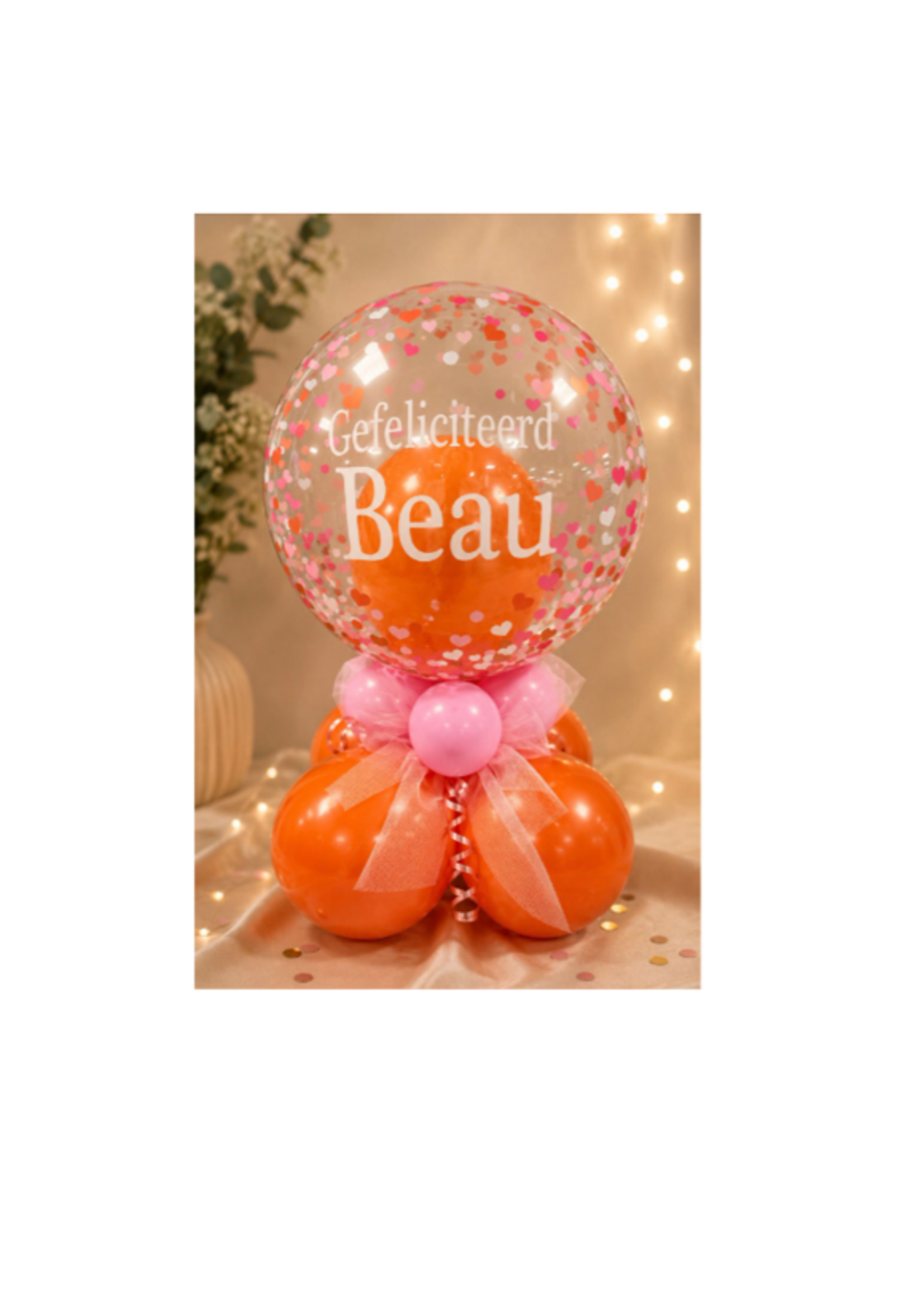 Party Planet bubbel ballon met cluster