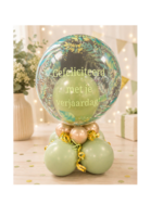 Party Planet Bubbel ballon met cluster