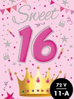 Party Planet Verjaardagskaart nr. sweet 16