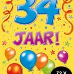 Party Planet Verjaardagskaart nr.  34