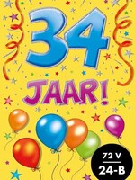 Party Planet Verjaardagskaart nr.  34