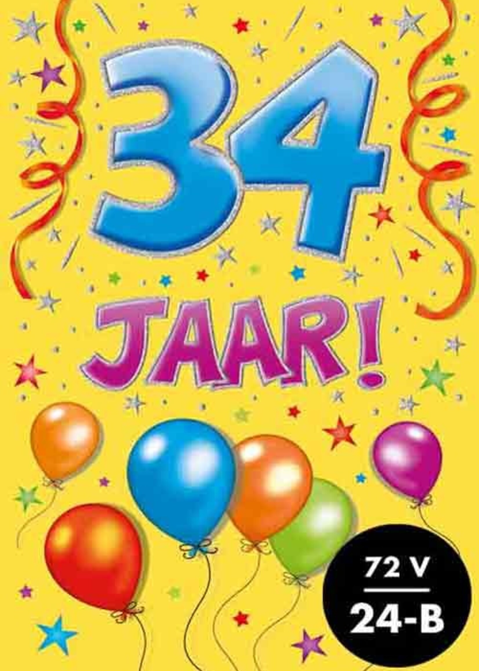 Party Planet Verjaardagskaart nr.  34