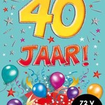 Party Planet Verjaardagskaart nr.  40