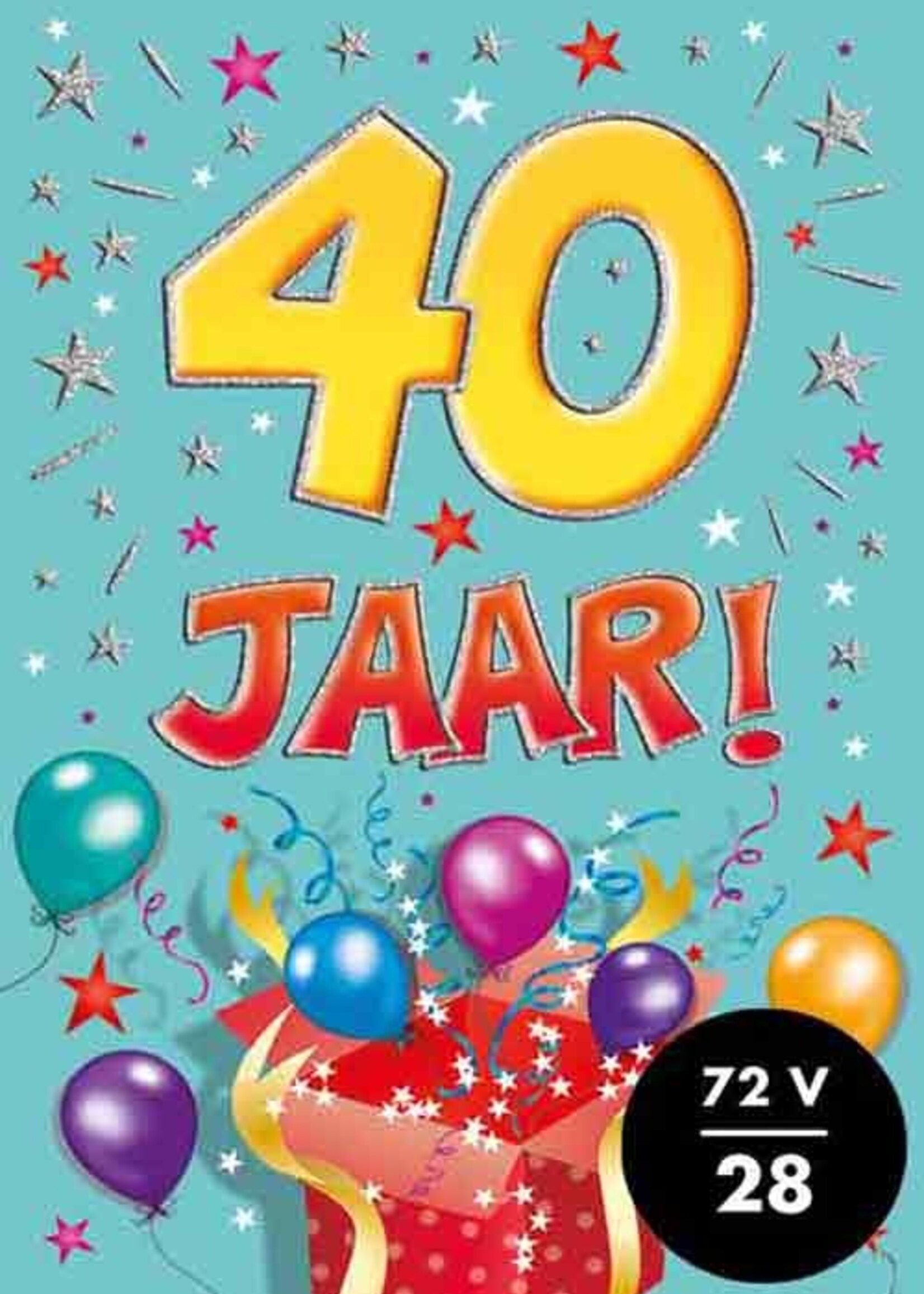 Party Planet Verjaardagskaart nr.  40