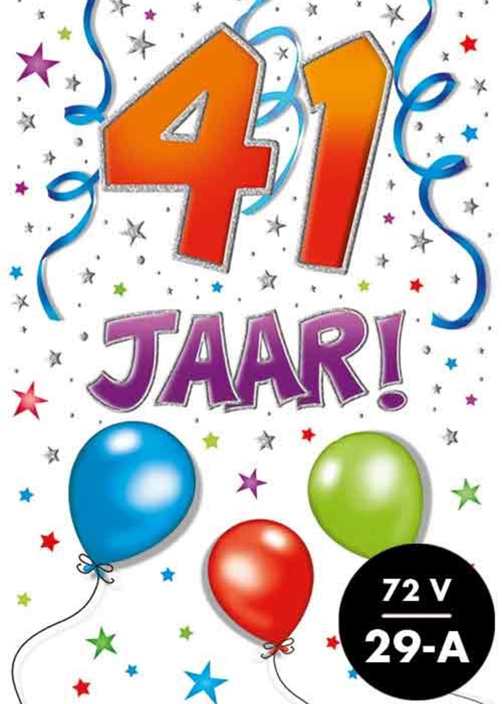 Party Planet Verjaardagskaart nr.  41