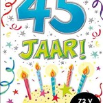 Party Planet Verjaardagskaart nr.  45