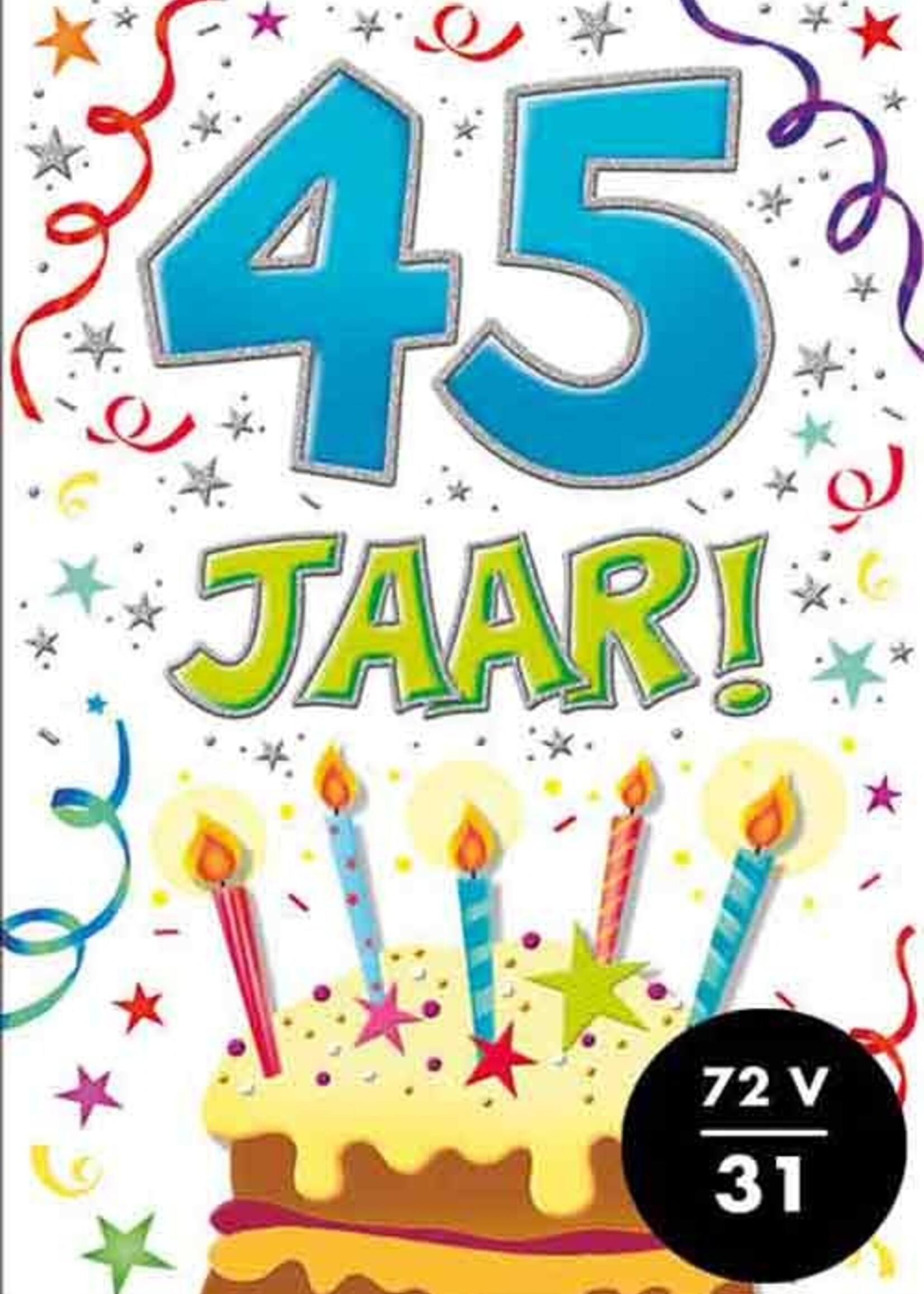 Party Planet Verjaardagskaart nr.  45