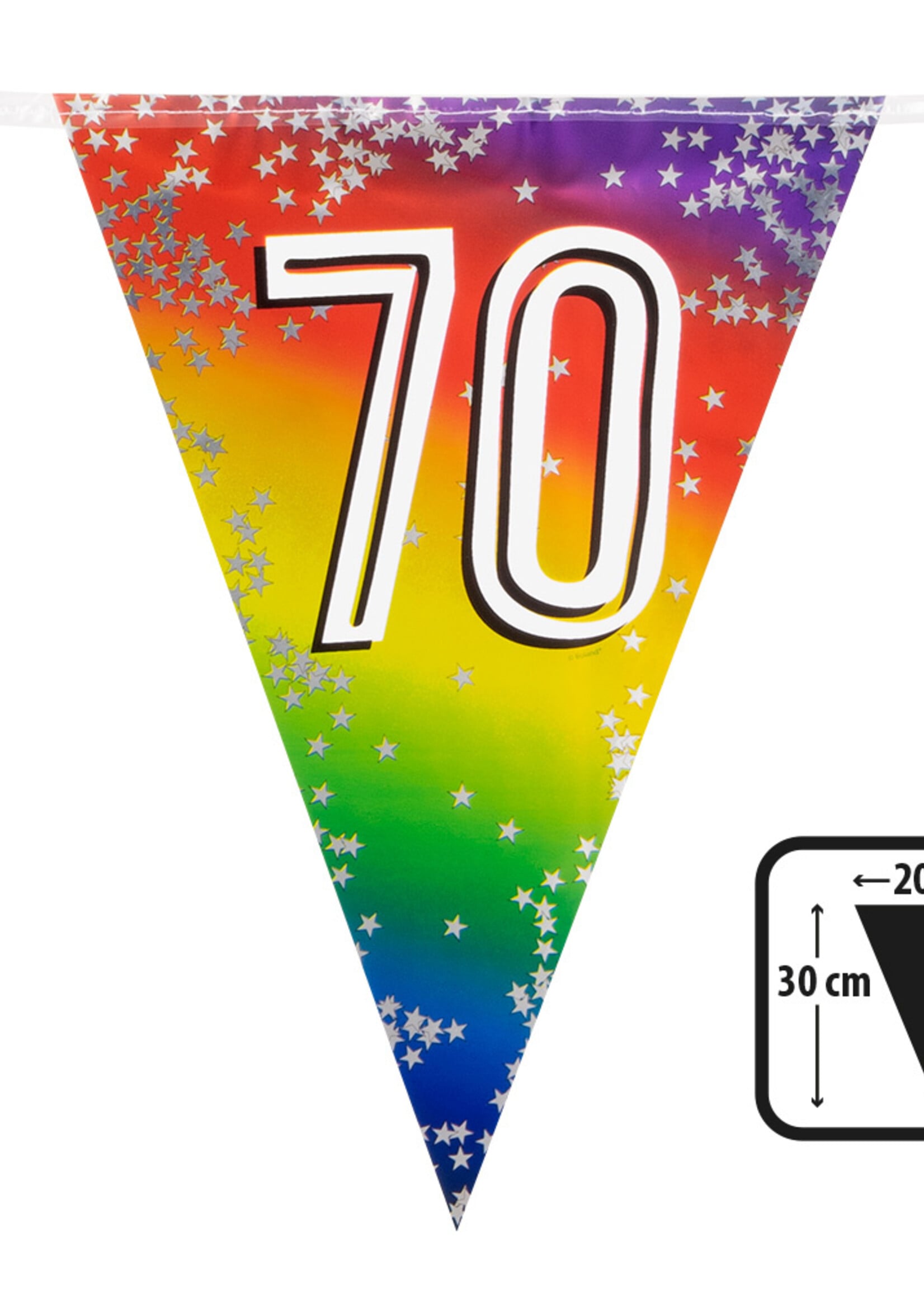 Party Planet Folievlaggenlijn Rainbow '70'