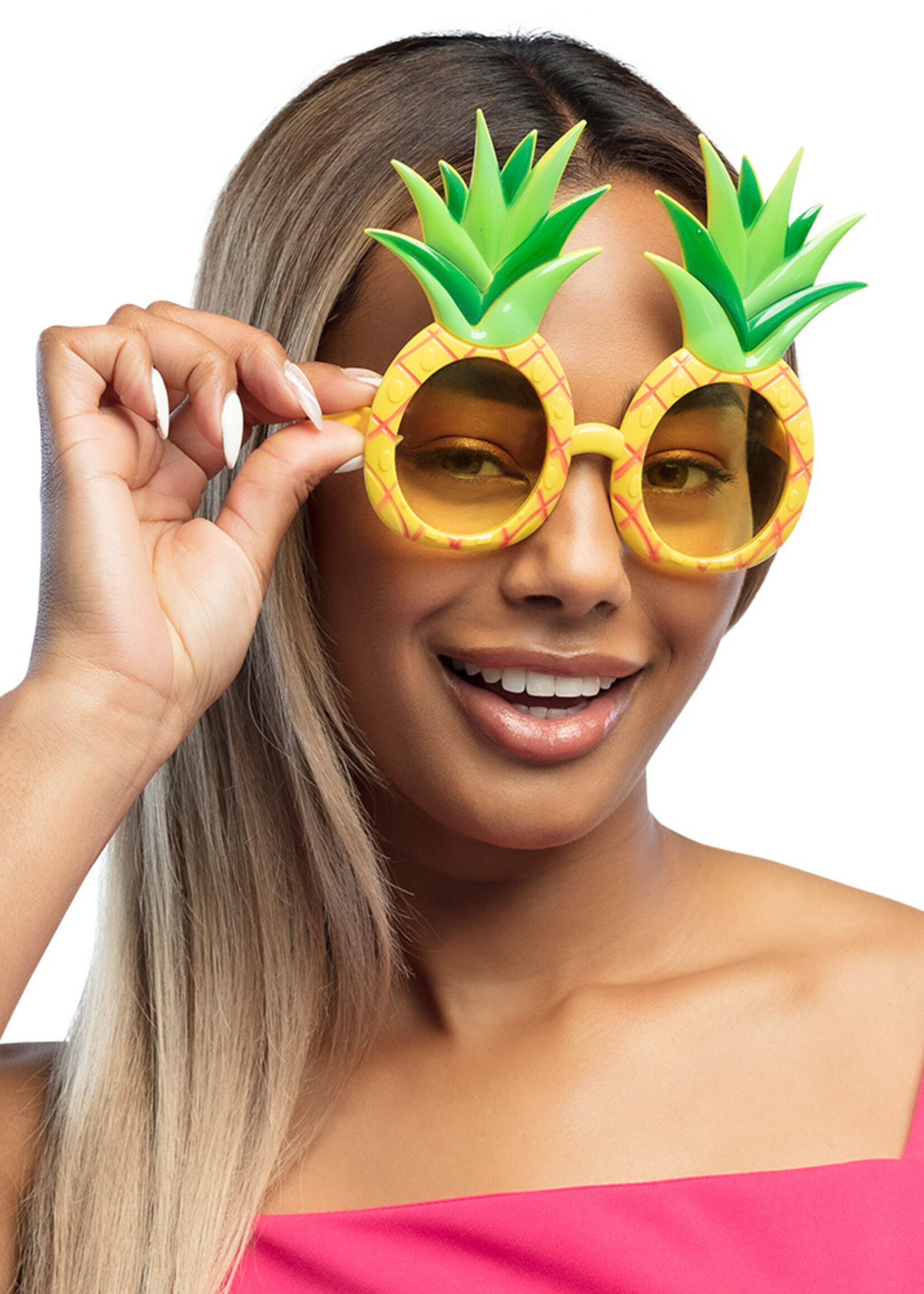 Party Planet Partybril Ananas geel