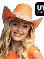Party Planet Hoed cowboy Spark oranje