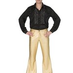 Party Planet Disco fever broek goud