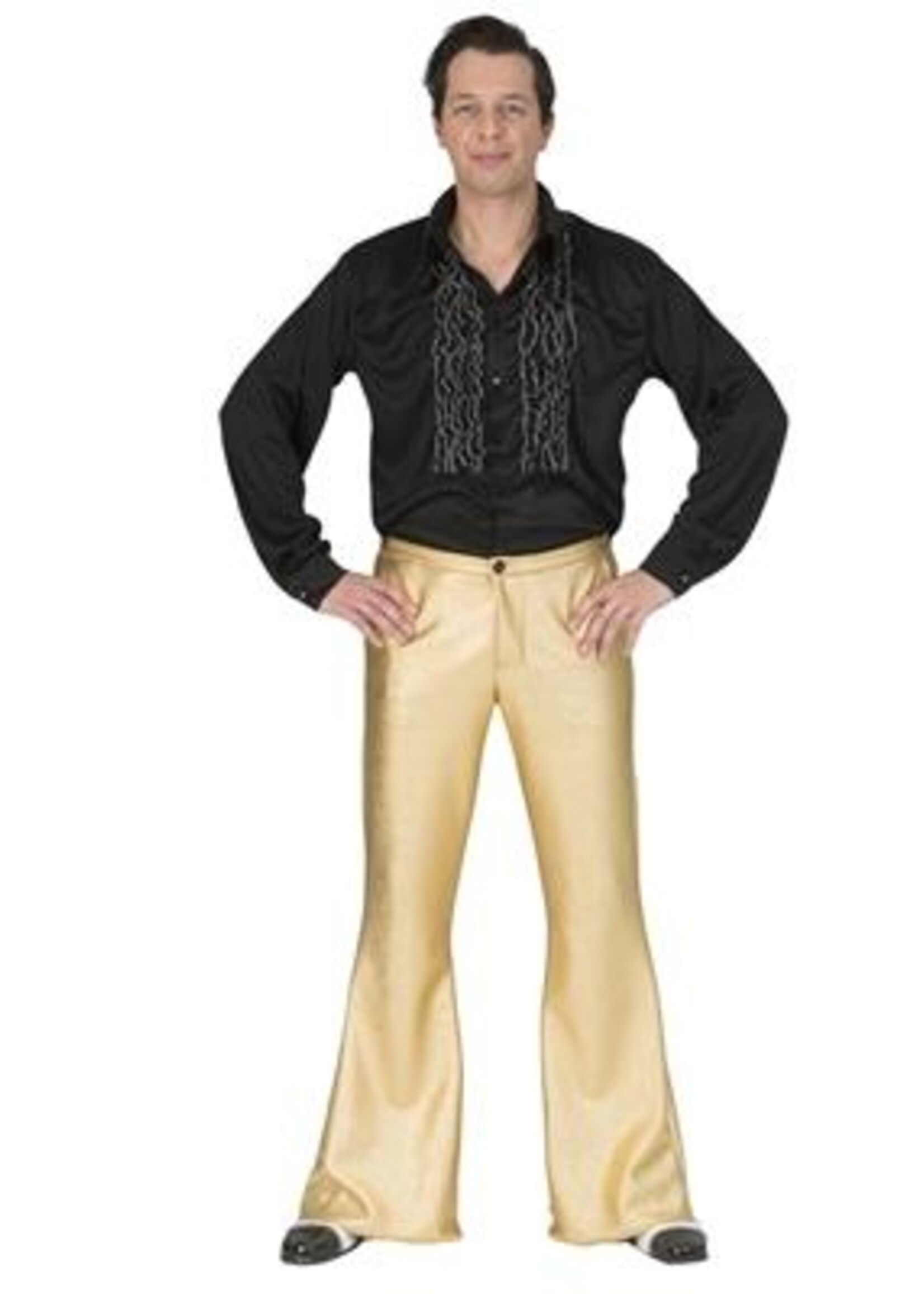Party Planet Disco fever broek goud