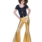 Party Planet Disco fever pants goud