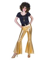 Party Planet Disco fever pants goud
