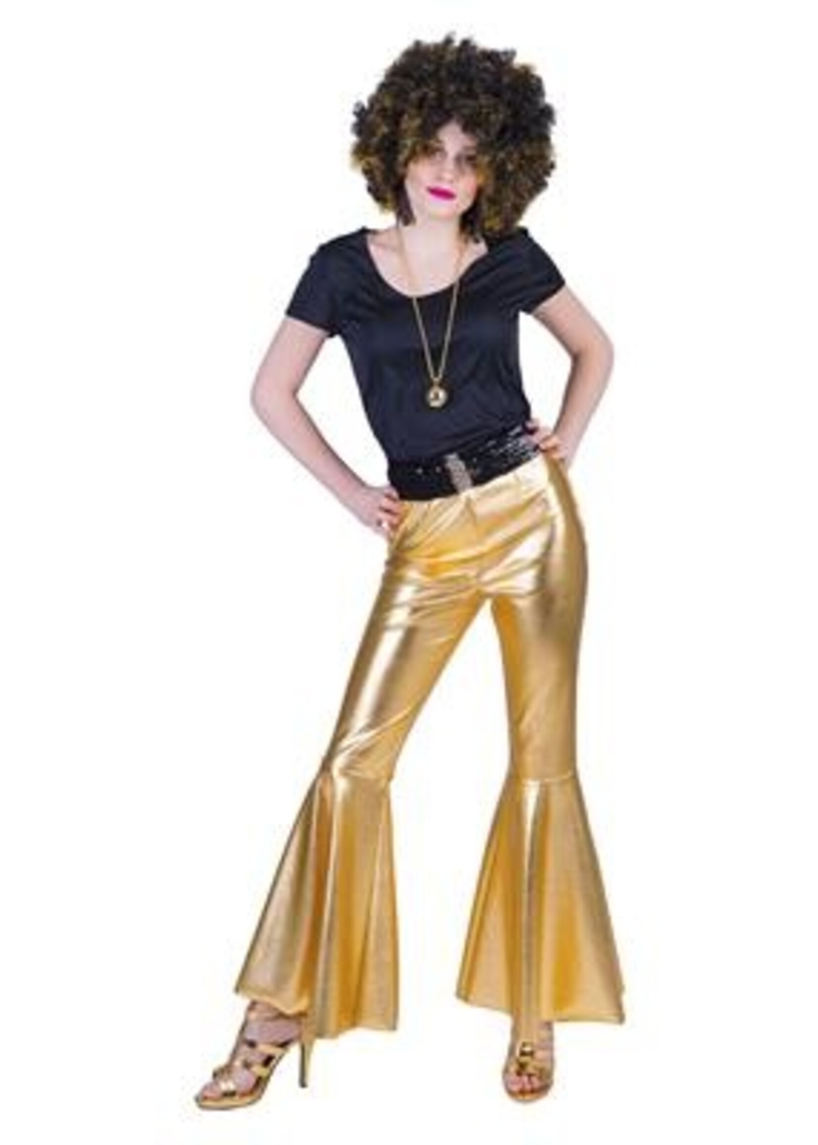 Party Planet Disco fever pants goud