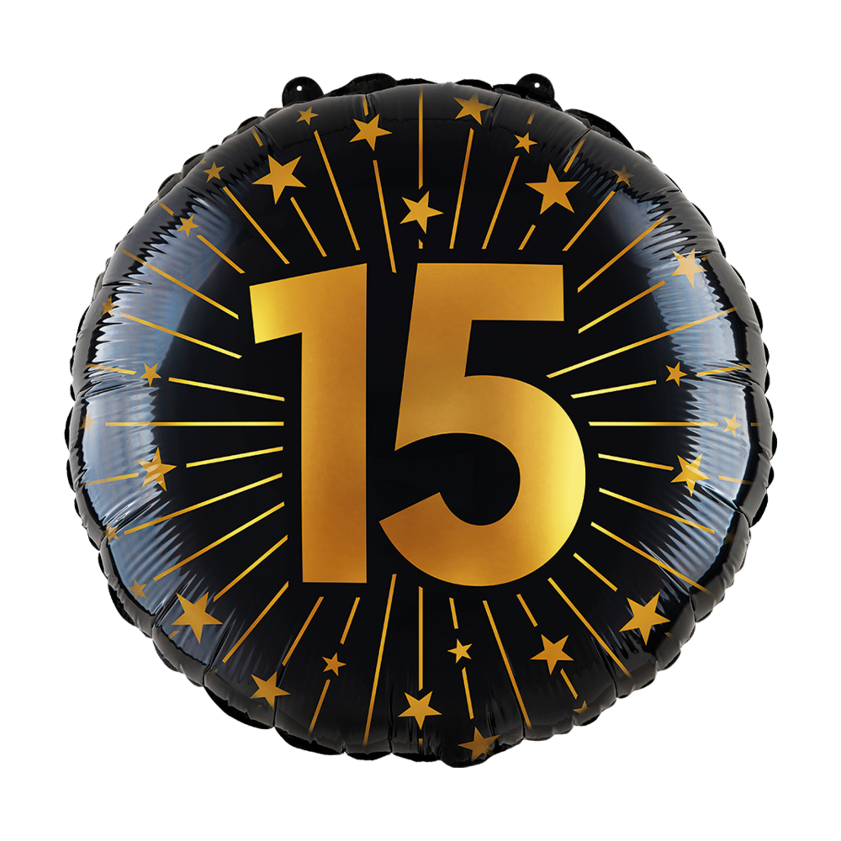 Party Planet Folieballon 18″ - '15' Golden Celebrations