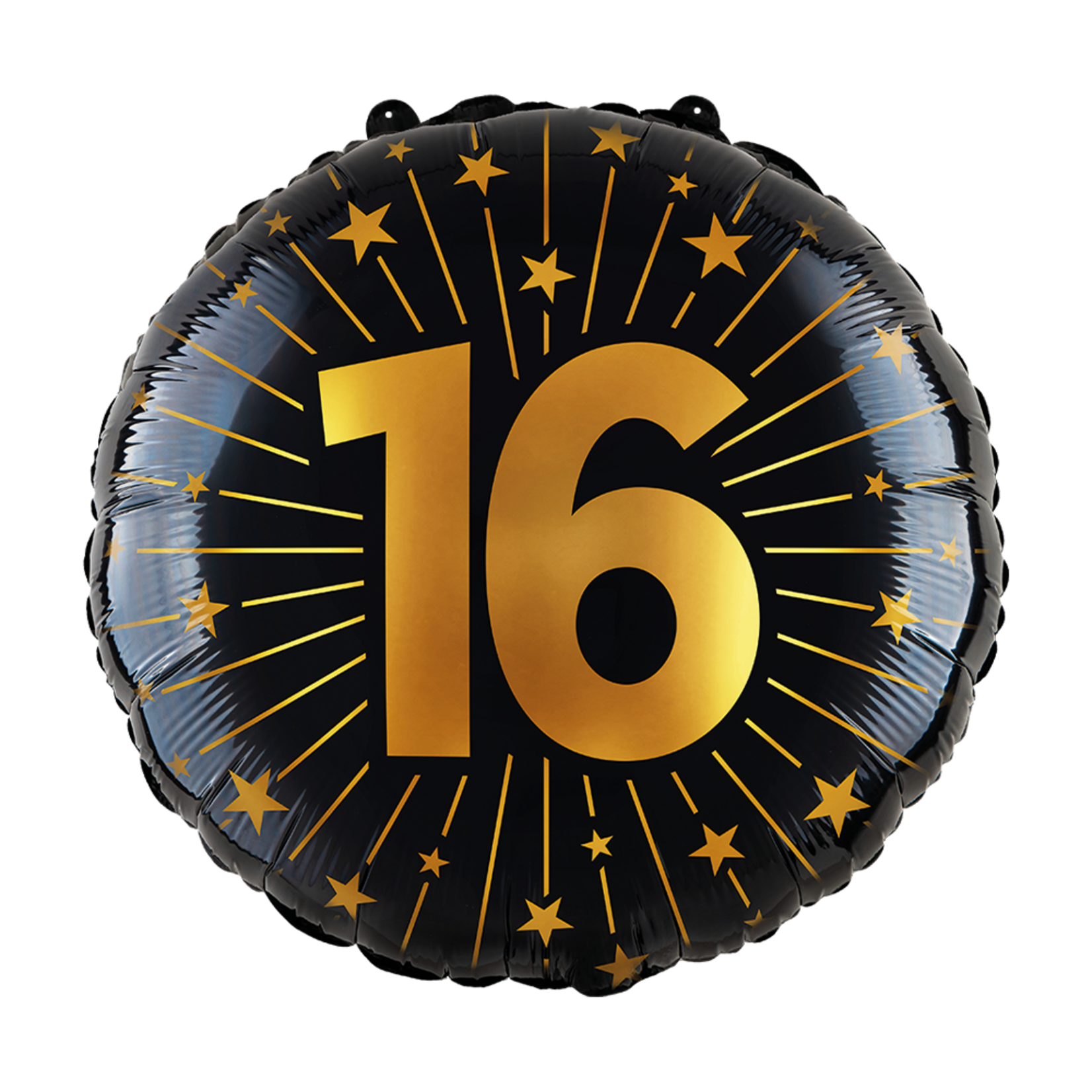 Party Planet Folieballon 18″ - '16' Golden Celebrations