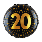 Party Planet Folieballon 18″ - '20' Golden Celebrations