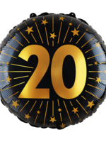 Party Planet Folieballon 18″ - '20' Golden Celebrations