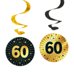 Party Planet 4 Swirls - '60' Golden Celebrations